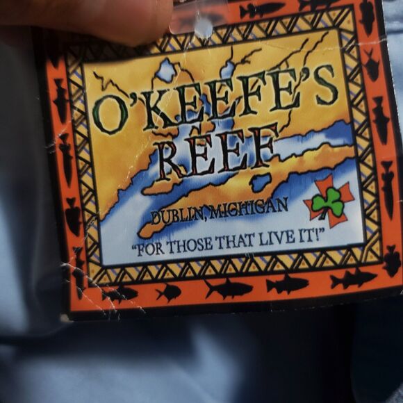 O'KEEFE'S REEF Tom Beyer Centro Costa Boss Club Light Blue Fishing Shirt Size XL - Picture 9 of 10